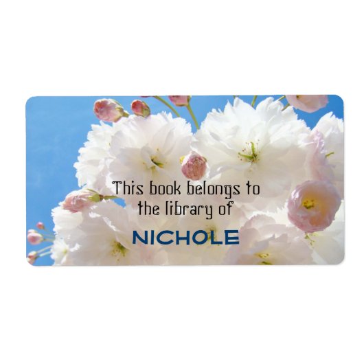 Étiquette Le livre appartient à la bibliothèque de Votre Nom (Devant)