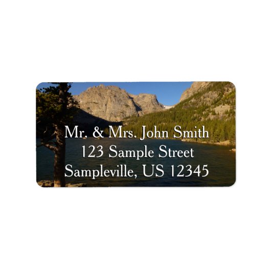 Étiquette Le Loch au Parc national des Rocheuses (Devant)