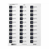 Étiquette Le Macaron polkadot (Feuille entière)