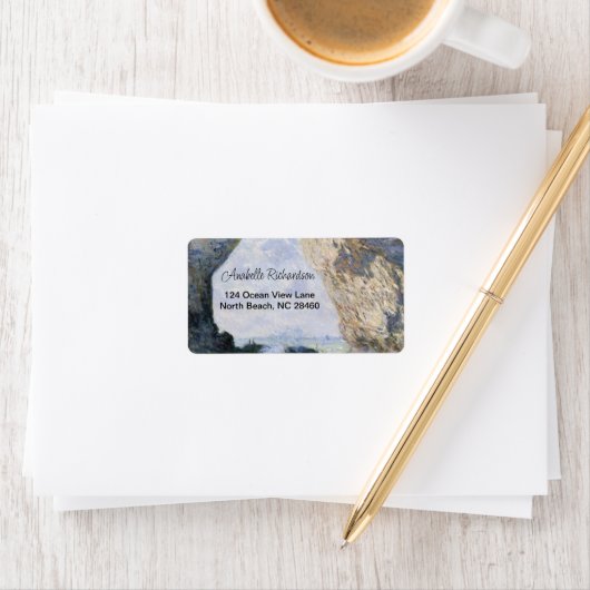 Étiquette Le Manneporte de Claude Monet (En situation)