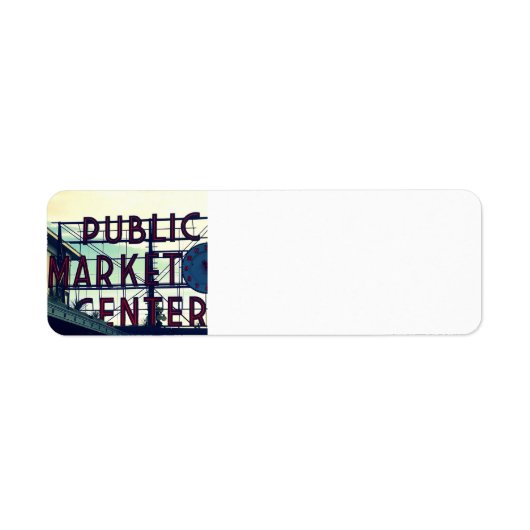 Étiquette Le marché Pike Place de Seattle (Devant)