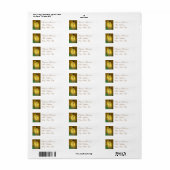 Étiquette Le Mariage Kiss Gustav Klimt | RSVP (Feuille entière)