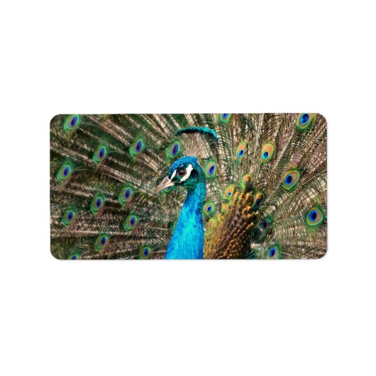 Étiquette Le paon bleu (Devant)