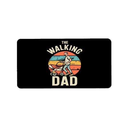 Étiquette le papa qui marche (Devant)
