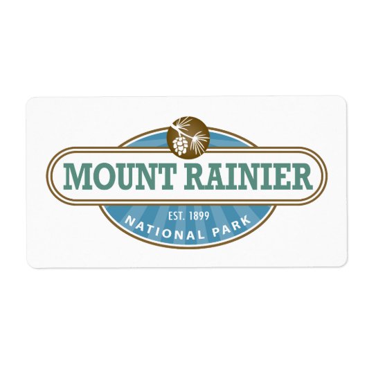 Étiquette Le Parc national du Mont Rainier (Devant)