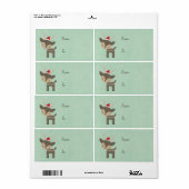 Étiquette Le Père Noël (Feuille entière)