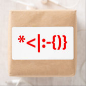 Étiquette Le Père Noël avec la barbe Émoticon de Noël (En situation)