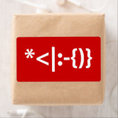 Étiquette Le Père Noël avec la barbe Émoticon de Noël (En situation)