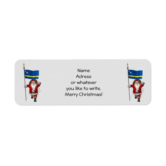 Étiquette Le Père Noël Avec L'Ensigne De Curaçao (Devant)