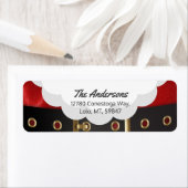 Étiquette Le Père Noël Costume Ho Ho Noël Bonne année (En situation)