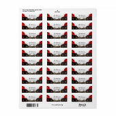 Étiquette Le Père Noël Costume Ho Ho Noël Bonne année (Feuille entière)