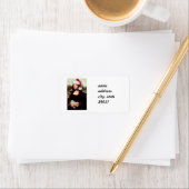 Étiquette Le Père Noël de Mona Lisa (En situation)