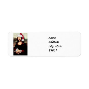 Étiquette Le Père Noël de Mona Lisa