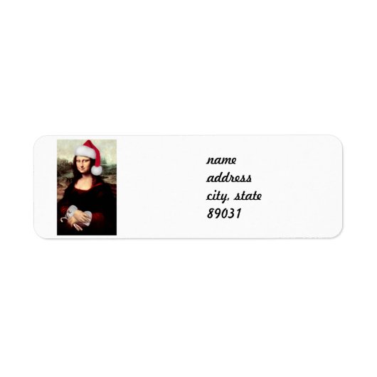 Étiquette Le Père Noël de Mona Lisa (Devant)