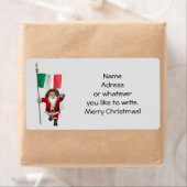Étiquette Le père noël doux avec le drapeau de l'Italie (En situation)