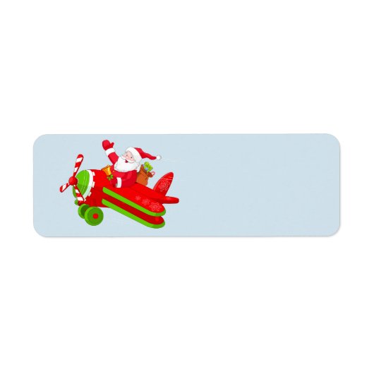 Étiquette Le Père Noël et son avion (Devant)