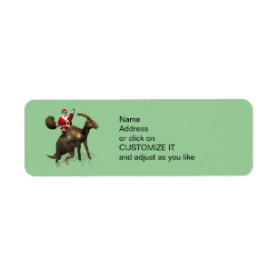Étiquette Le Père Noël Se Rend Sur Parasaurolophus