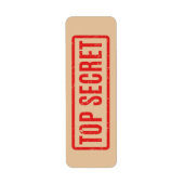 Étiquette le plus secret (Devant)