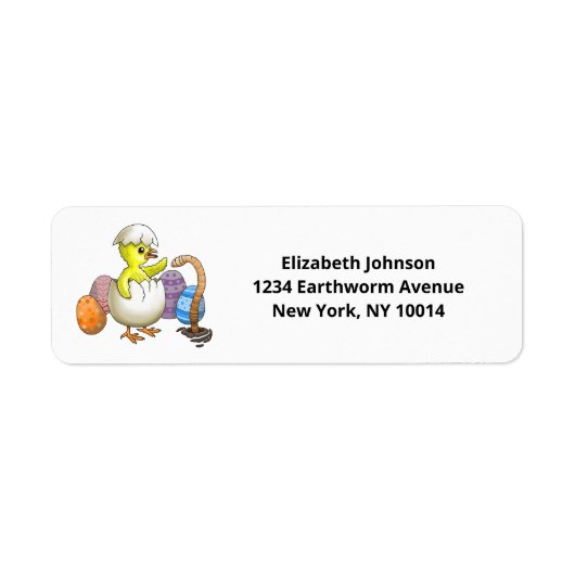 Étiquette Le poussin de Pâques nouvellement éclos (Devant)