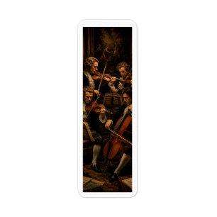 Étiquette Le Quatuor à Cordes Classique - Peinture à l'Huile