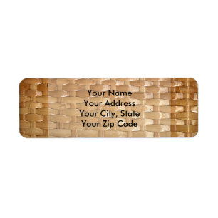 Étiquette Le regard de la texture en osier de Basketweave de