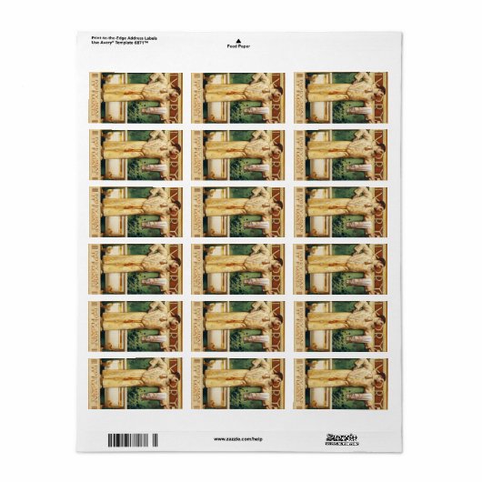 Étiquette Le savon ivoire flotte, Magazine d'ivoire, 1900 (Feuille entière)