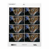 Étiquette Le superbe chat du Bengale (Feuille entière)