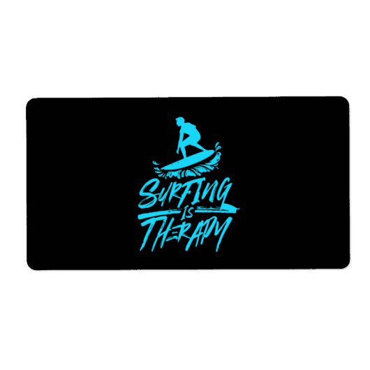 Étiquette Le surf est une thérapie (Devant)