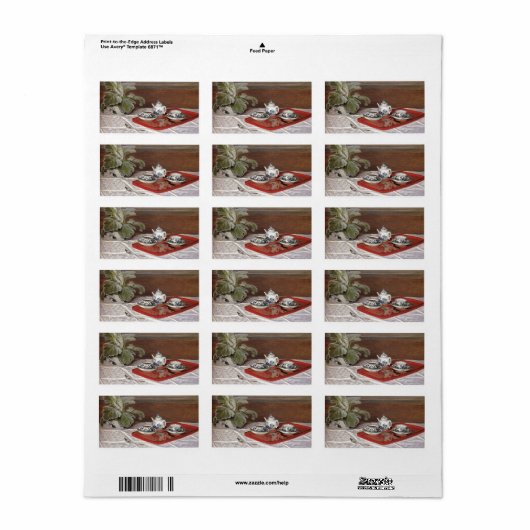 Étiquette Le Tea Set de Claude Monet (Feuille entière)