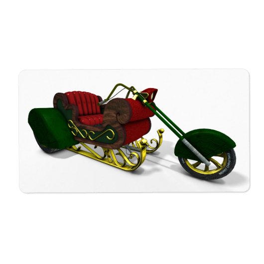 Étiquette Le trike du Père Noël (Devant)