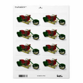 Étiquette Le trike du Père Noël (Feuille entière)