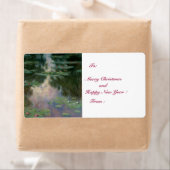 Étiquette L'EAU MENSONNE EN ÉTANG VERT ROSE par Claude Monet (En situation)