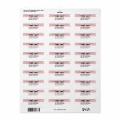 Étiquette Lecteurs de Parties scintillant rose moderne et ci (Feuille entière)