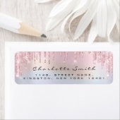 Étiquette Lecteurs RSVP Pink Blush Adresse de retour Hologra (En situation)