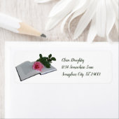 Étiquette Lecture dans le Livre de Jardin avec Fleur (En situation)