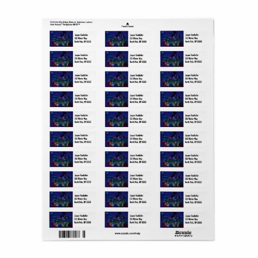 Étiquette Lecture hivernale (Feuille entière)