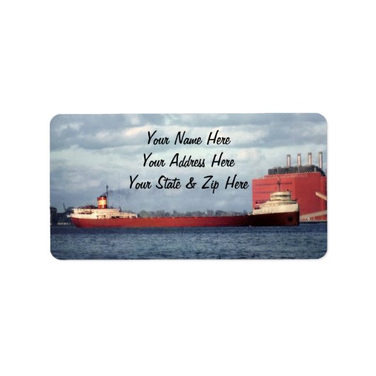 Étiquette L'Edmund Fitzgerald sur la rivière St. Clair (Devant)