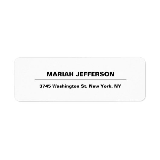 Étiquette Legible Bold Élégant Minimal Moderne Professionnel (Devant)