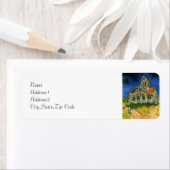 Étiquette L'église d'Auvers par Van Gogh (En situation)