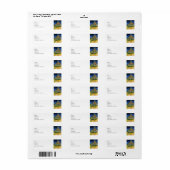 Étiquette L'église d'Auvers par Van Gogh (Feuille entière)