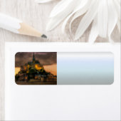 Étiquette L'église de l'île du Mont-Saint-Michel Normandie (En situation)