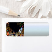 Étiquette L'église de Noël et la neige (En situation)