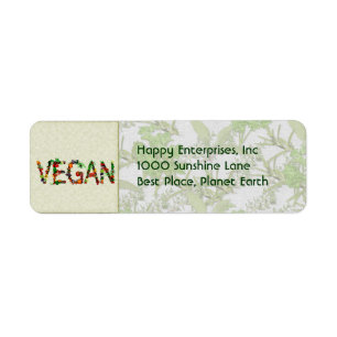 Étiquette Légumes végétaliens