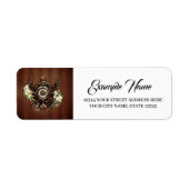 Étiquette L'élégance de Steampunk Floral Magic (Devant)