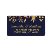 Étiquette L'élégante collection de Mariages floraux marine e (Devant)