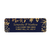 Étiquette L'élégante collection de Mariages floraux marine e (Devant)