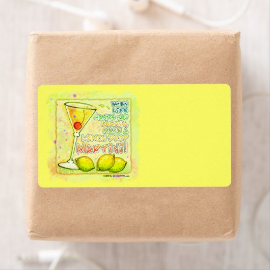 ÉTIQUETTE LEMON DROP MARTINI LABELS (En situation)