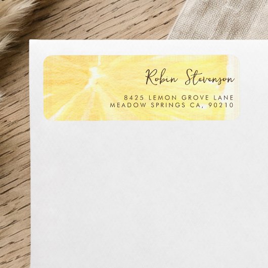 Étiquette Lemon Graduation Return Address Label