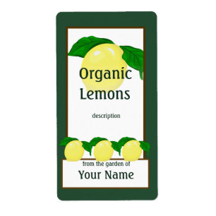 Étiquette Lemons Gardener