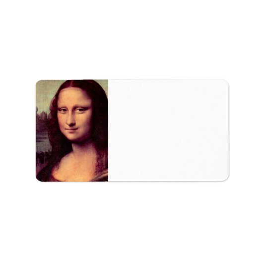 Étiquette Leonardo da Vinci - Mona Lisa (détail) (Devant)